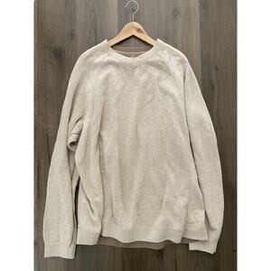 Tommy Bahama Sweater Adult SZ 1XB Taupe Pullover 100% Cotton Soft